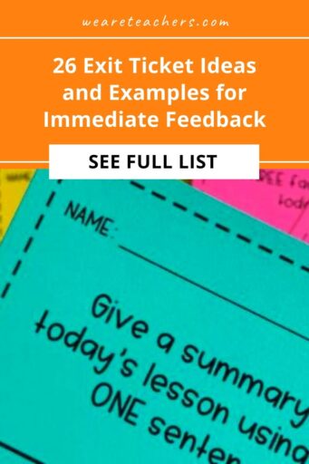 26 Exit Ticket Ideas and Examples for Immediate Feedback Use exit tickets to check student understanding of what they learned and get immediate feedback on that day's lesson.